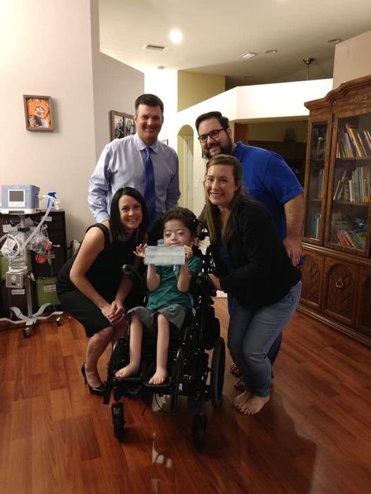 WCF presenting a grant check to Lincoln's family