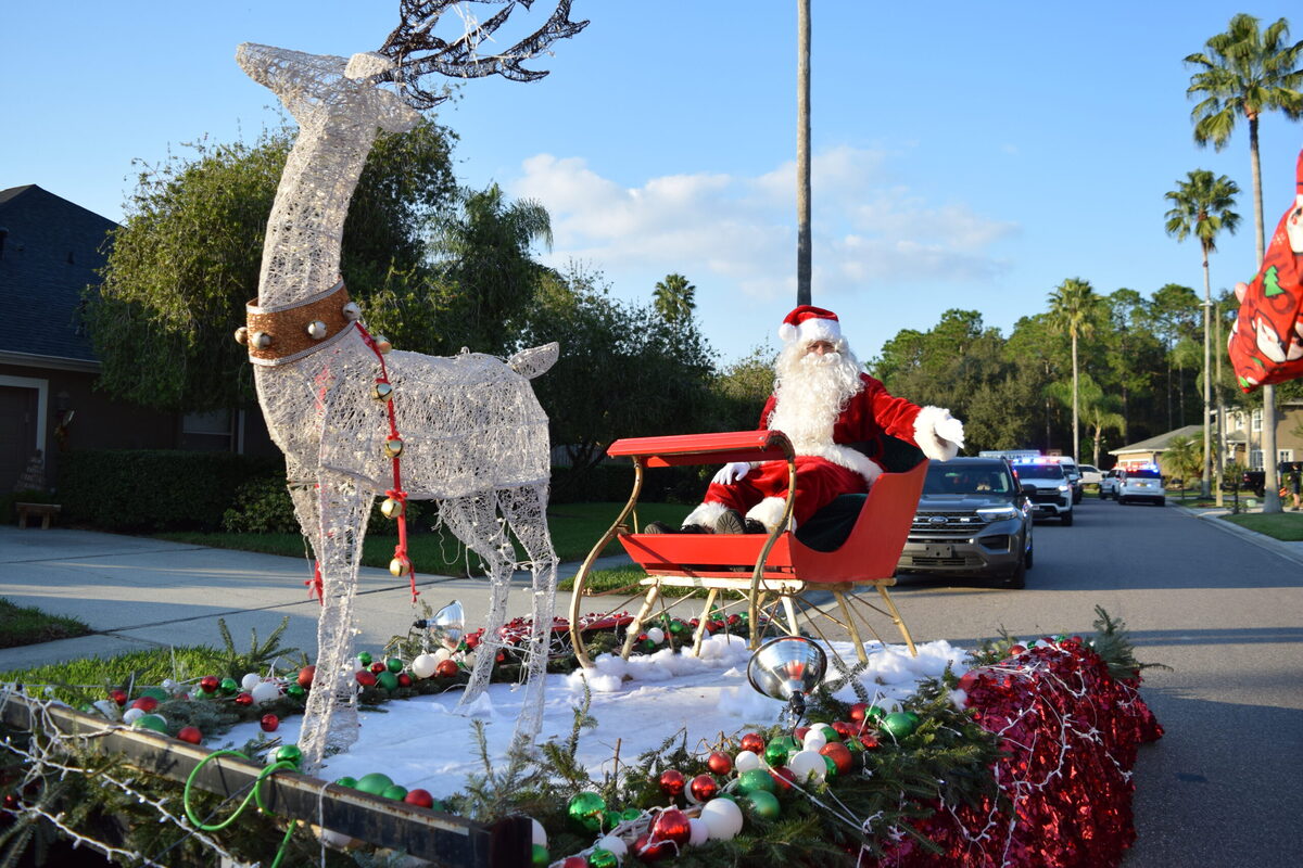 Santa's Pre-Flight Parade through Westchase neighborhoods