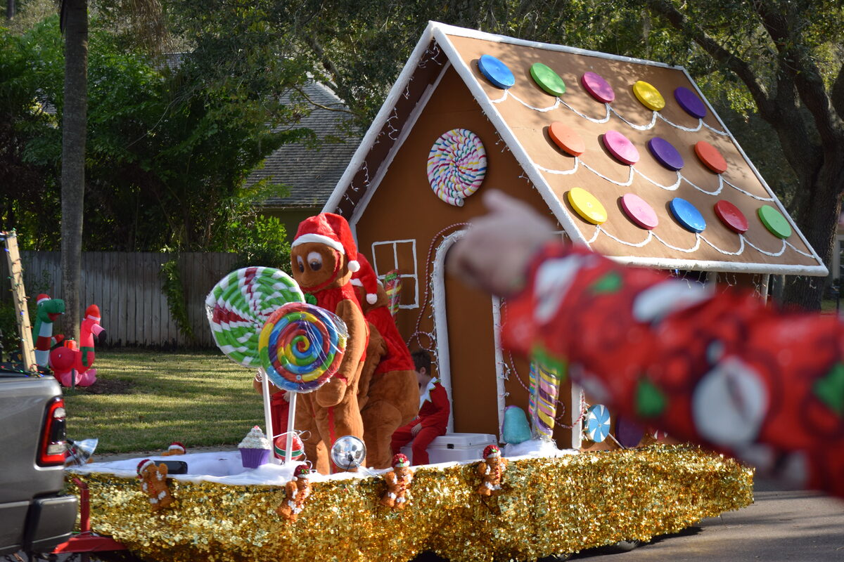 Community gathering for Santa